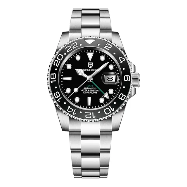 Reloj Automático Gmt Para Hombre Pagani Design Con Cristal D