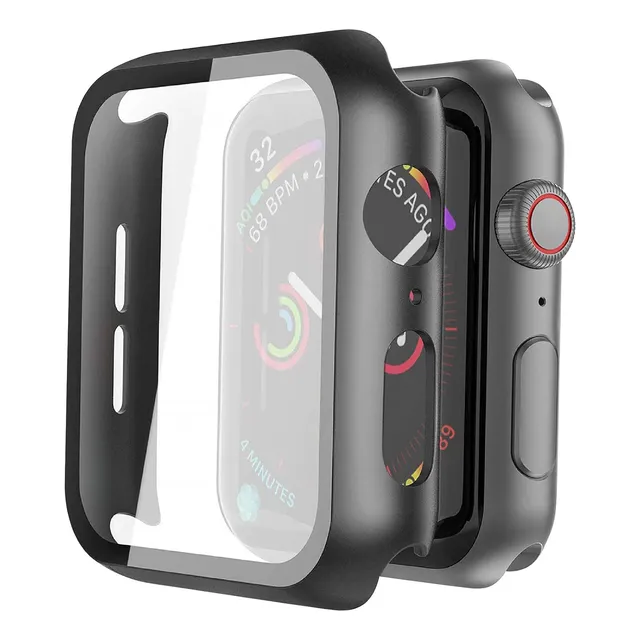 Funda Para Apple Watch Protector Tempered Glass Case
