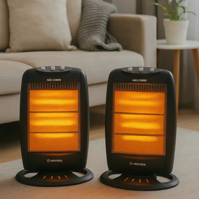Kit 2 Aquecedor Elétrico Halógeno Portátil Ventisol 110v