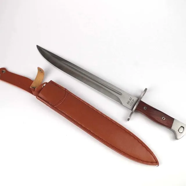 Cuchillo Bayoneta Ak47 Caza Táctico Vaina De Cuero Oferta 