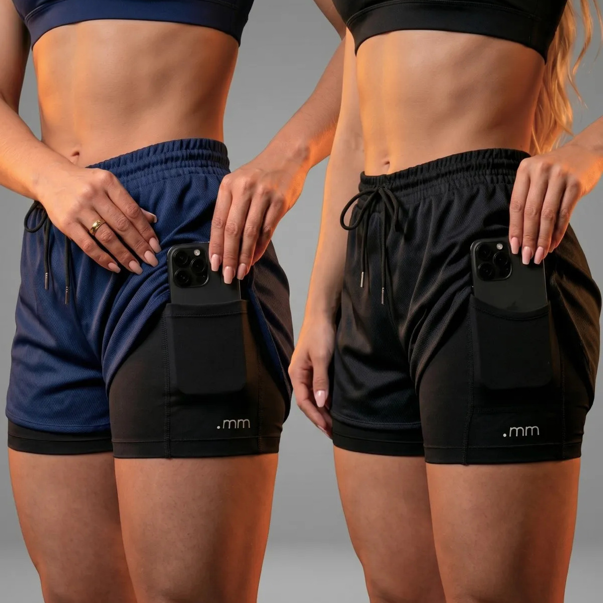 Kit 2 Short Duplo Compressão Fitness Bermuda Treino Feminino Kit 2 Short Duplo Compressão Fitness Bermuda Treino Feminino