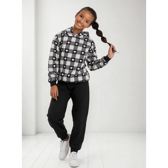 Conjunto Blusão De Inverno E Calça Moletom Infantil Menina