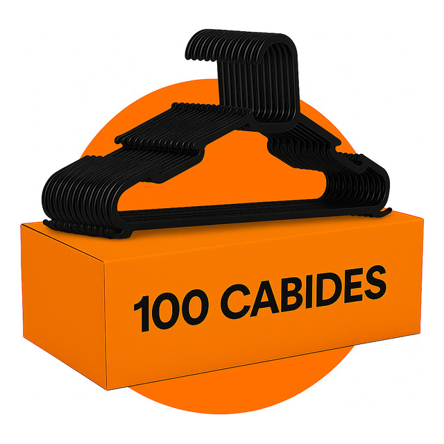 Cabide Adulto Reforçado Kit 100 Unidades Atacado Organizador Preto Cabide Adulto Reforçado Kit 100 Unidades Atacado Organizador Preto