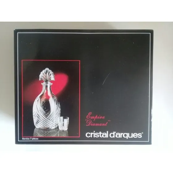Botella + 6 Vasos Cristal D Arques. Nuevo En Su Caja 