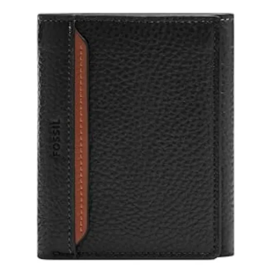 Fossil Billetera Triple De Cuero Para Hombre