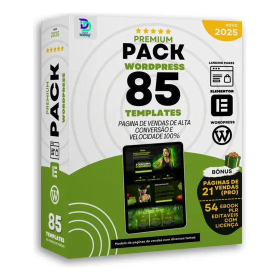 Pack Landing Pages Templates Elementor Wordpress + 2 Bônus