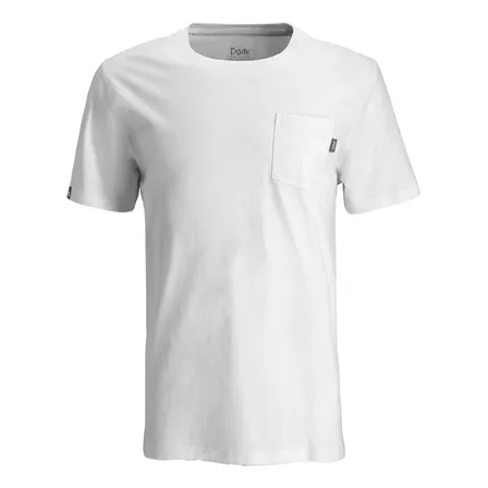 Polera Manga Corta Pima Pocket Hombre Blanco Doite