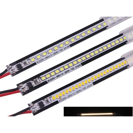 Tubo Regleta 72 Led 50cm 110v 220v 3528 Perfil Blanco Calido