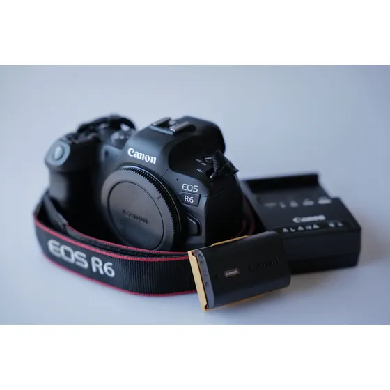 Camera Canon Eos R6 20mp 360k Clicks Usada Unico Dono