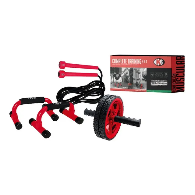 Kit De Entrenamiento Completo K6  En Casa 3 En 1 Ejercicios 