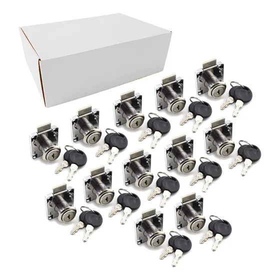 Cerradura De Cajon Niquelado Caja X 12 Unidades