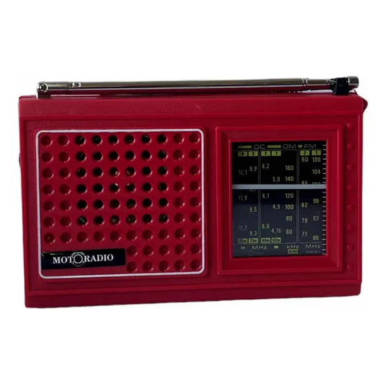 Radio Portatil 7 Faixas A Pilhas Motoradio Retro Mrp37-vm