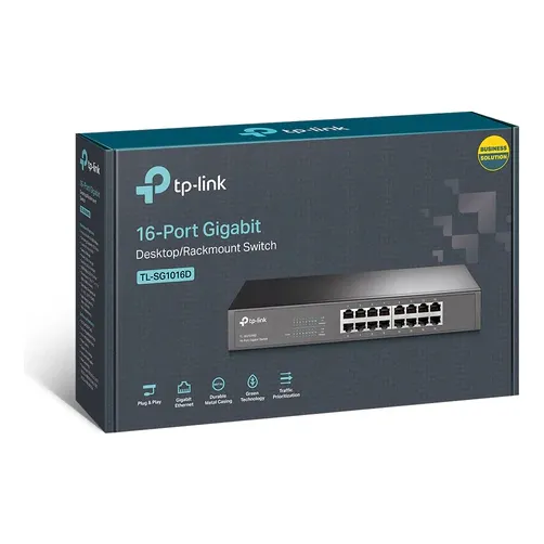 Switch 16 Puertos Tp-link Tl-sg1016d Rackeable Gigabit