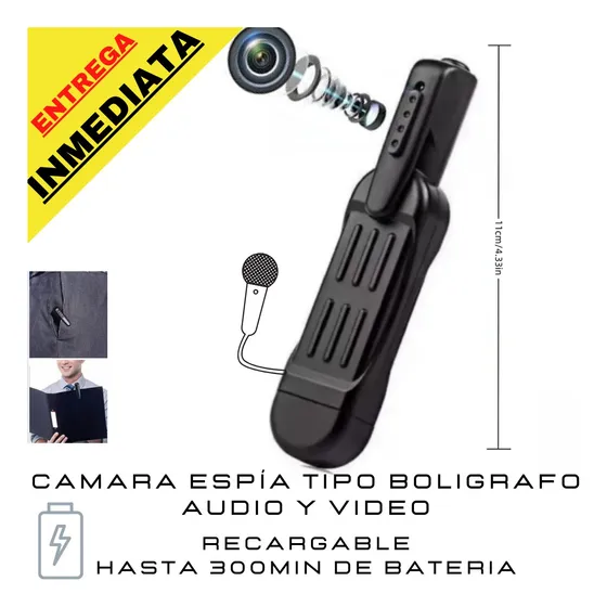 Camara Microfono Espia Tipo Boligrafo Full Hd Recargable