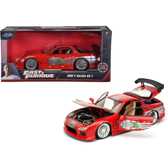 1/24 Doms Mazda Rx-7 Rapidos & Furiosos Jada Fast & Furious