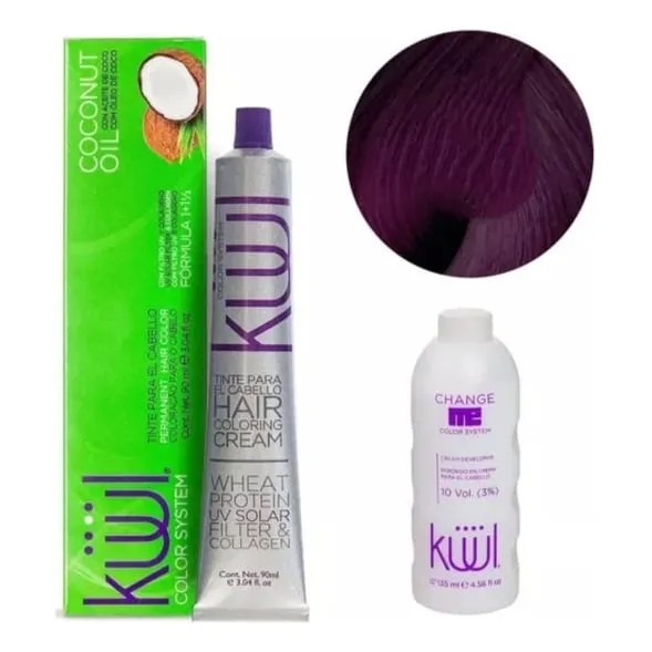 Tinte Kuul Nuevo Tono Negro Violeta 1v 90 Gr + Peroxido