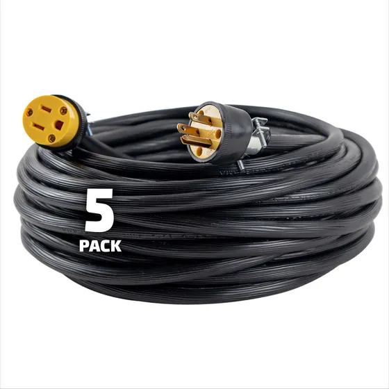  Pack 5 Extensiones Uso Rudo Calibre 3x10 De 10 Metros