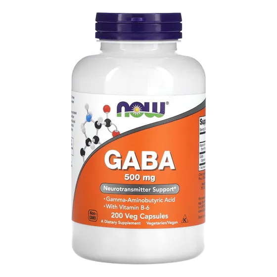 Supplement Now Gaba (ácido Gamma-aminobutírico) 500 Mg + B-6