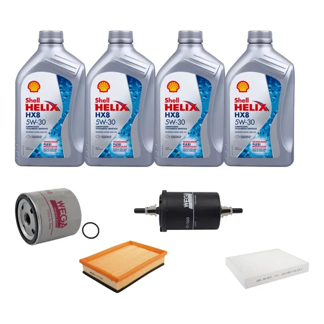 Kit Oleo 5w30 Sintético E Filtros Prisma 1.0/1.4 2013 A 2019
