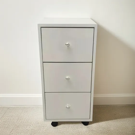 Mueble Triple Cajonera Para Baño 60x30x30cm Con Ruedas