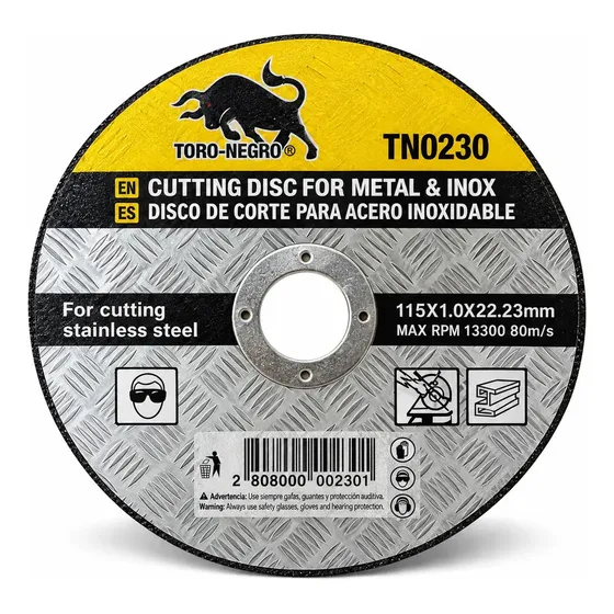 25 Discos Corta Metal Extra Fino 4 1/2 Color Negro