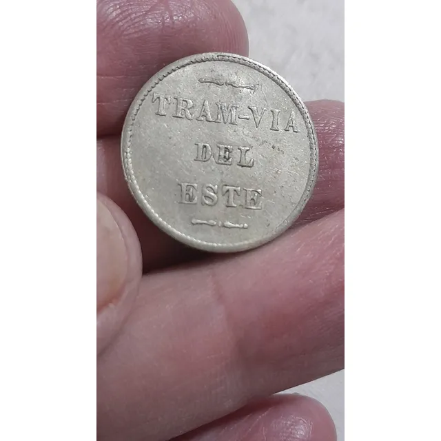 Antigua Ficha Tranvía Del Este Uruguay