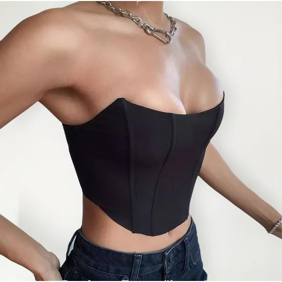 Bustier Corset Bralette Push Up Sujetador Crop Top Sexy