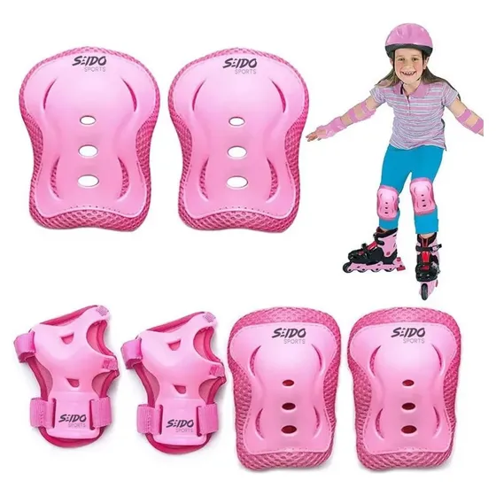 Kit Protección Patinaje Set Codera Muñequera Rodillera Niños