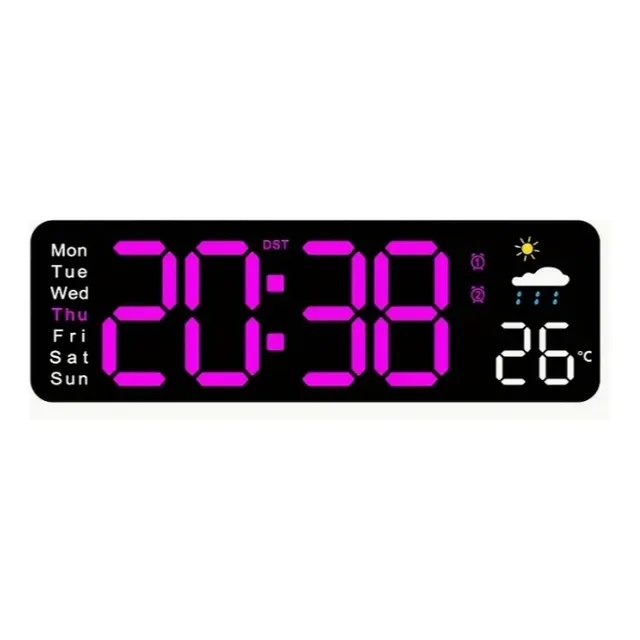 Reloj De Pared O Mesa Led Digital Pequeño Con Control