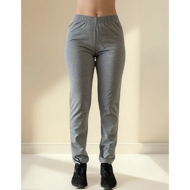 Jogging Algodon Liviano Mujer Bolsillo Trasero Con Cierre