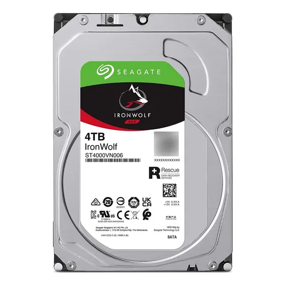 Disco Nas Seagate Ironwolf 4tb 3.5 Raid Sata 6gb/s 64mb Cach