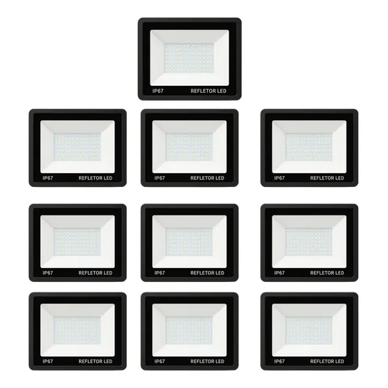 Kit 10 Refletores Led 500w Branco Frio Ip67