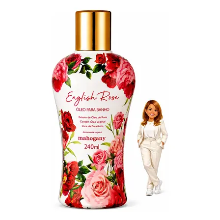 Óleo Banho Mahogany English Rose 240ml Floral