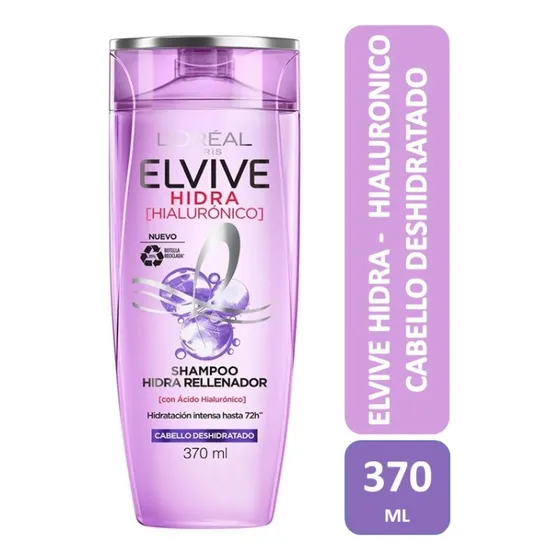 L'Oréal Paris Shampoo Elvive Hidra Hialurónico, 370ml