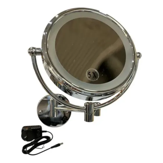 Espejo Pared Luz Led Aumento 5x Diametro 20cm Con Cargador