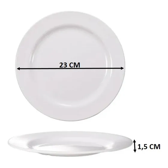 Plato Melamine Llano 23cm X 1,5cm Restaurant Hoteles Eventos