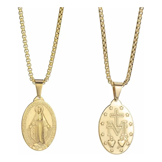 Dije Virgen Milagrosa Grande Oro 18k 55 Cm Does