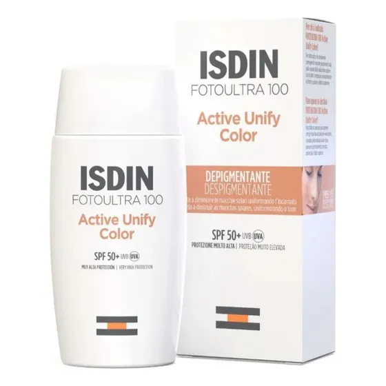 Bloqueador Foto Ultra 100 ISDIN Active Unify Color SPF 50+ despigmentante