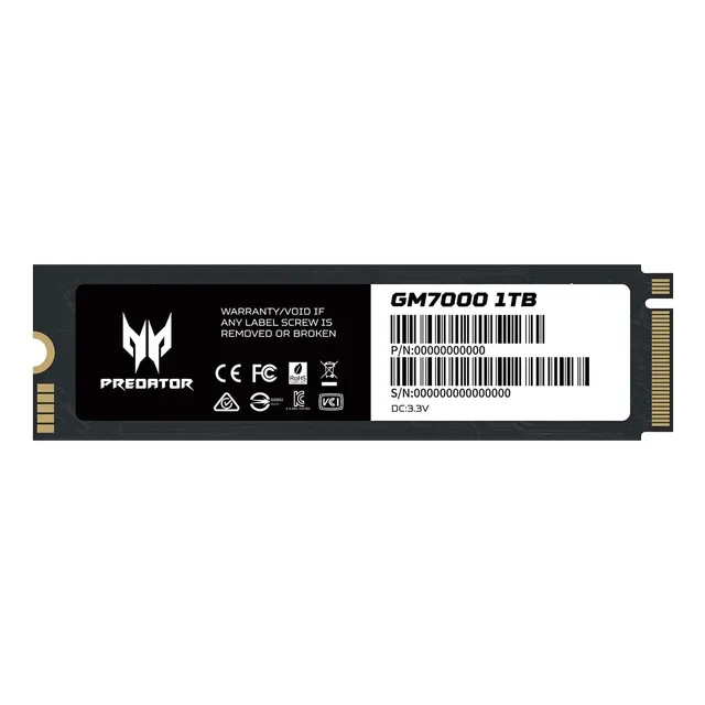 Ssd Acer Predator Gm7000 1tb Pcie Nvme Gen4 M.2 2280 3d Nand