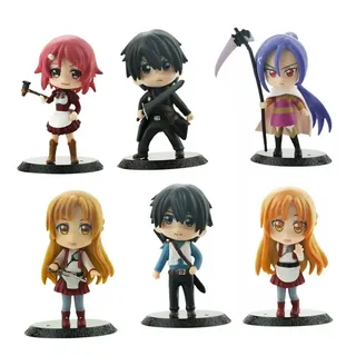 Sao Sword Art Online Asuna Kirito 6 Figuras En Bolsa Sao Sword Art Online Asuna Kirito 6 Figuras En Bolsa