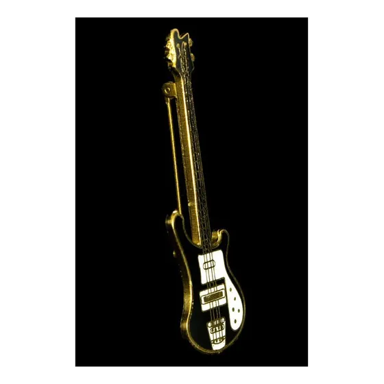 Pin Rickenbacker Negro W Blanco Golpeador Armonia