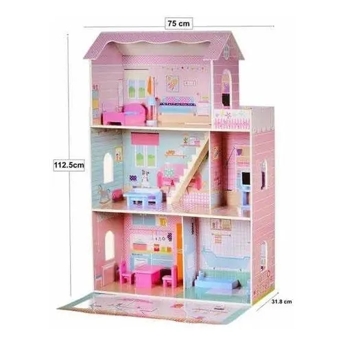 Casa De Muñecas De Madera Brittany Mansión Casa Barbie Color Blanco