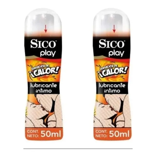 Sico Play, Lubricante Íntimo, Sensación De Calor, 50ml 2pack