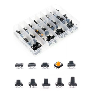 250 Piezas Push Button Pulsador 4 Pines Interruptor 20 Tipos 250 Piezas Push Button Pulsador 4 Pines Interruptor 20 Tipos