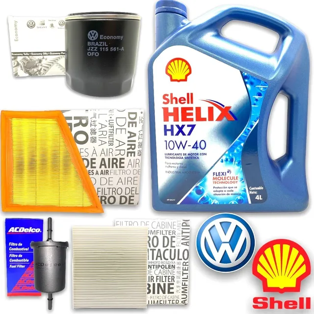 Kit 4 Filtros + Aceite 10w40 Vw Fox Suran Gol Trend Voyage