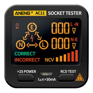 . Detector De Fugas Eléctricas Aneng Ac11, Enchufe, Pantalla . Detector De Fugas Eléctricas Aneng Ac11, Enchufe, Pantalla