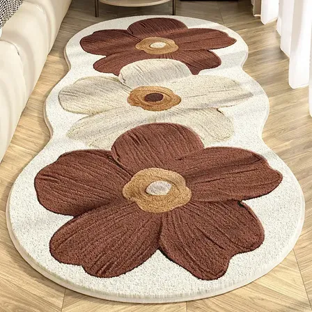 Tapete Passadeira Quarto Pé De Cama Luxo Conforto 60x120cm 120 Cm 60 Cm Marrom