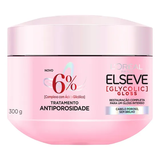 Máscara de Tratamento Antiporosidade Elseve Glycolic Gloss 300g