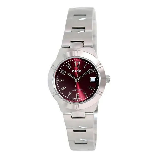 Reloj Casio Mujer Ltp-1241d Analogo Con Indicador De Dia Color de la correa Plateado Color del bisel Plateado Color del fondo Eleccion