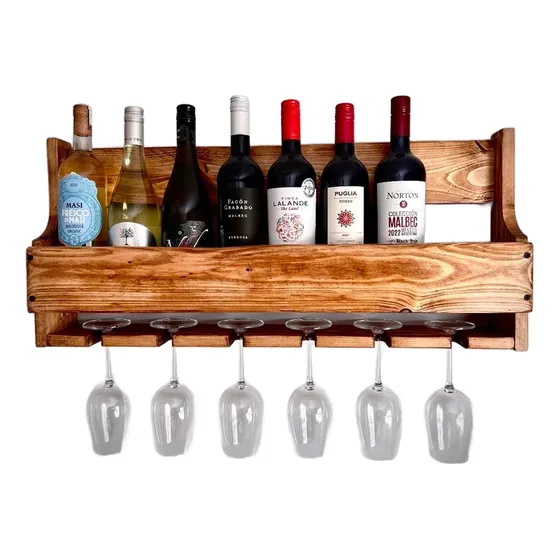 Cava De Pared De Madera Para Vinos Estilo Diseño Rústico